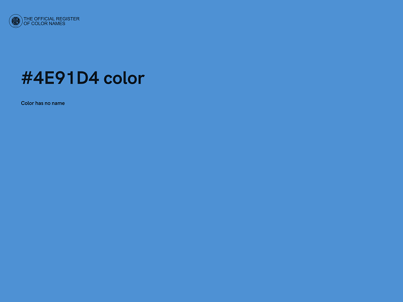 #4E91D4 color image