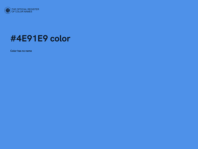 #4E91E9 color image