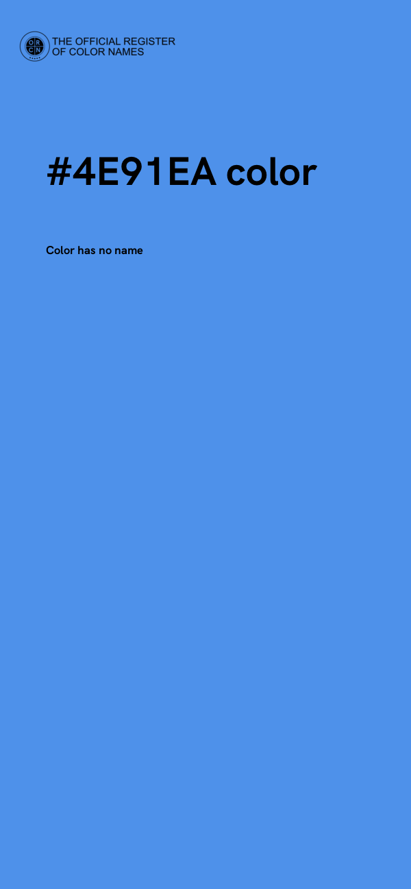 #4E91EA color image