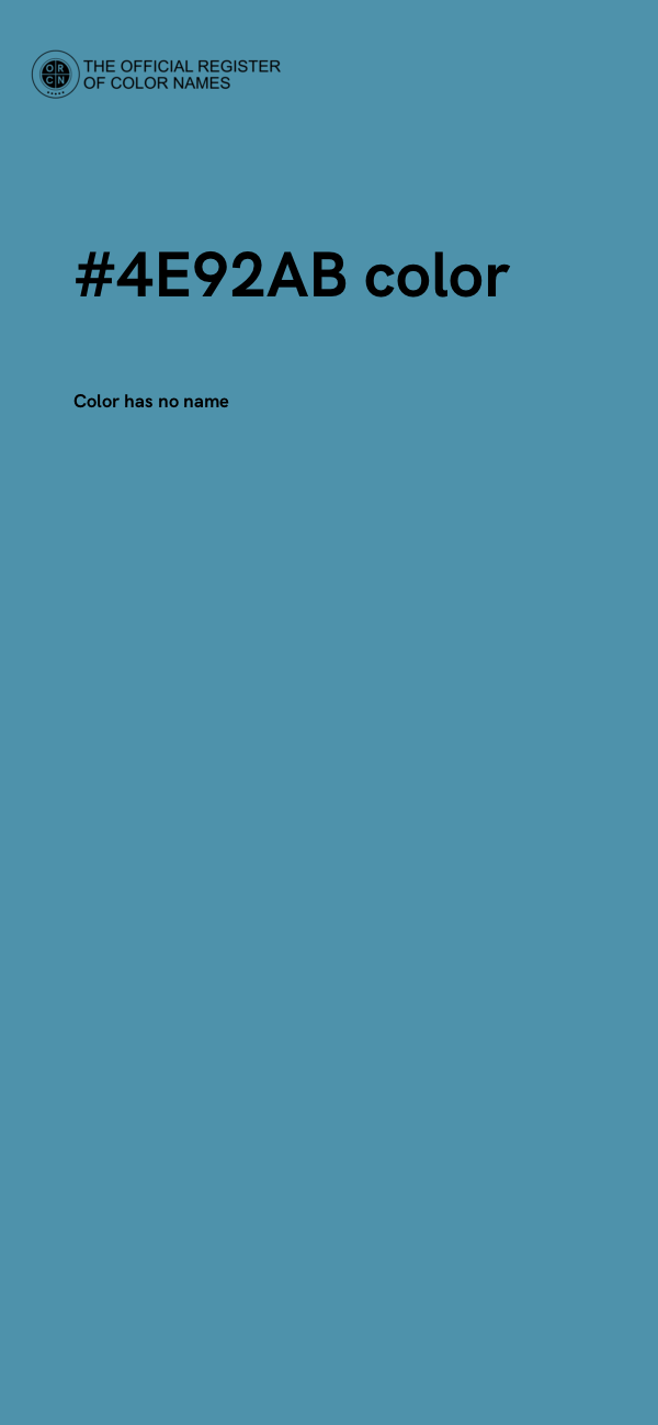 #4E92AB color image