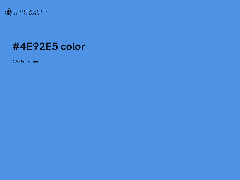 #4E92E5 color image