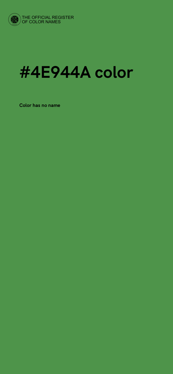 #4E944A color image
