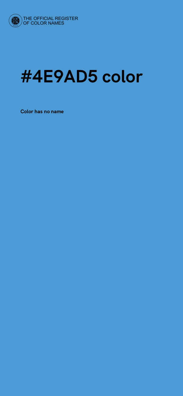 #4E9AD5 color image