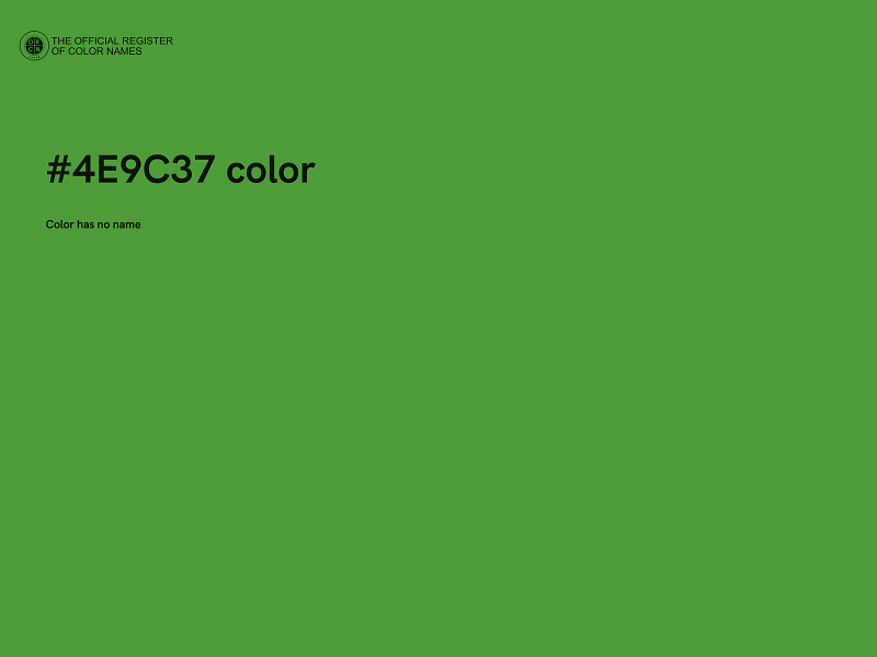 #4E9C37 color image