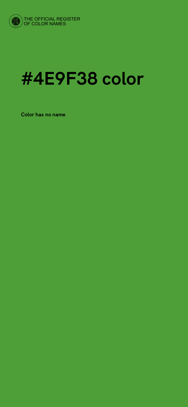 #4E9F38 color image