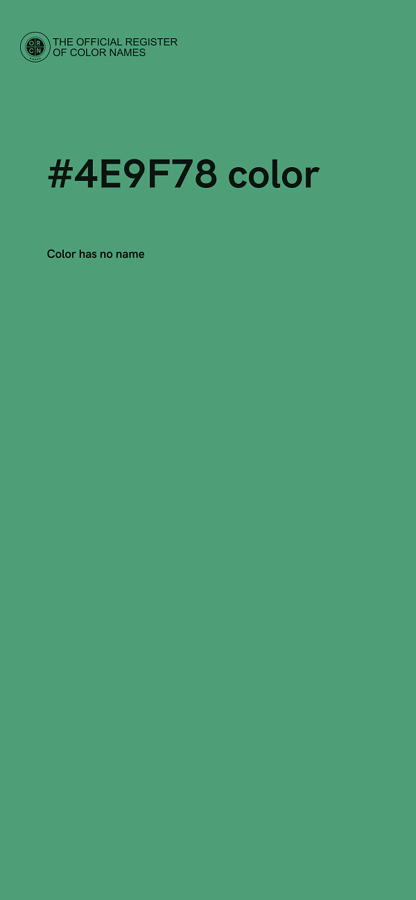 #4E9F78 color image