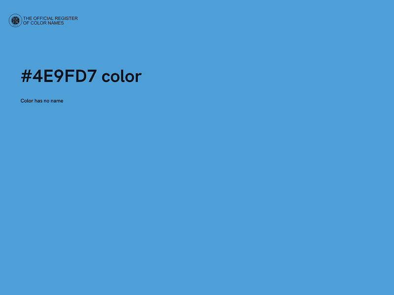 #4E9FD7 color image