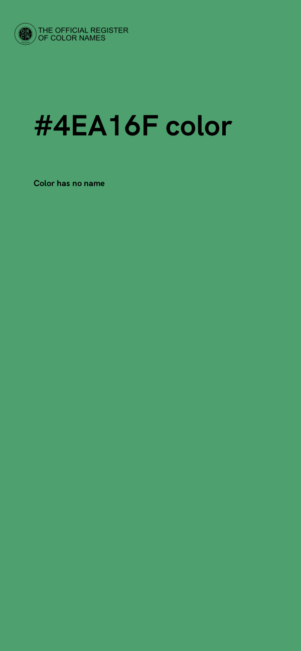 #4EA16F color image