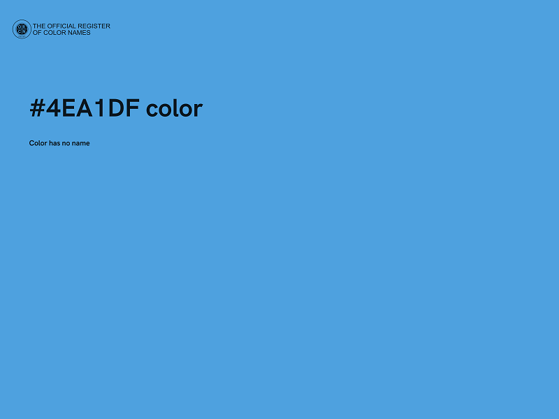 #4EA1DF color image