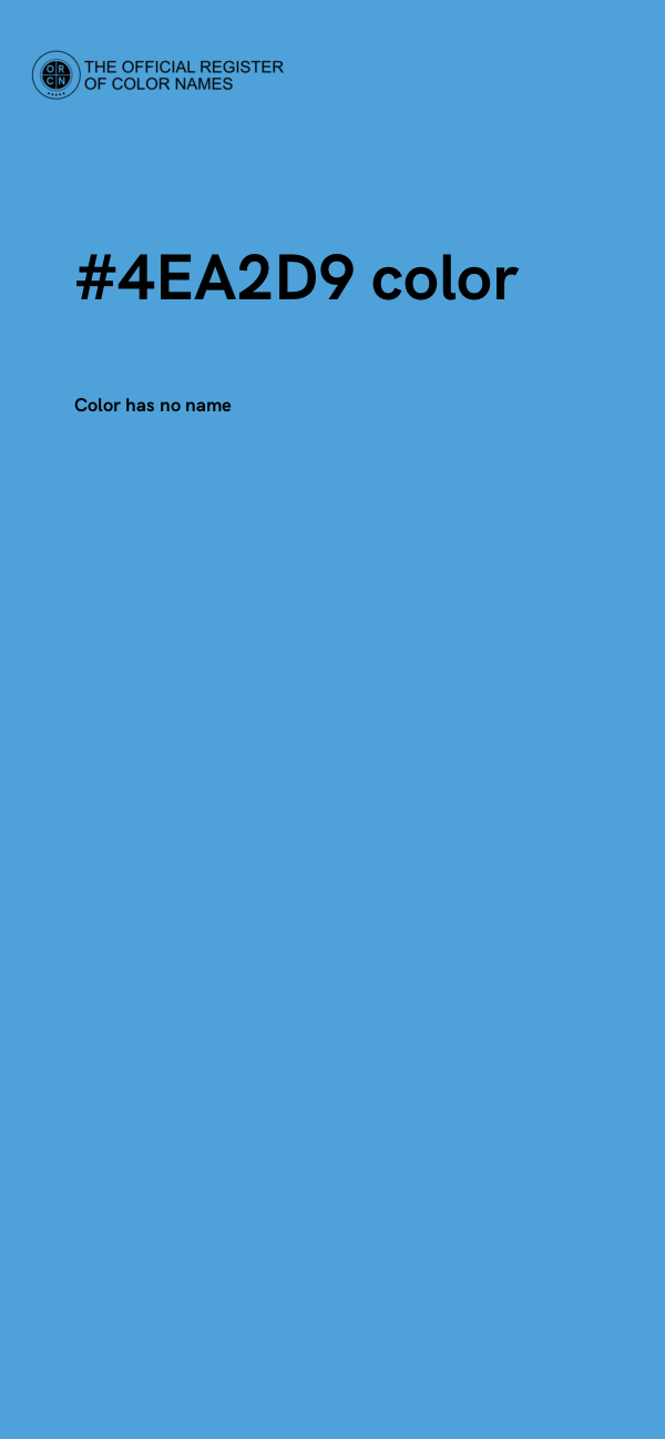 #4EA2D9 color image