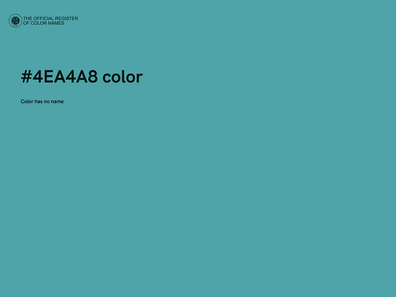 #4EA4A8 color image