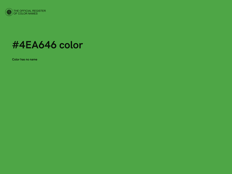 #4EA646 color image