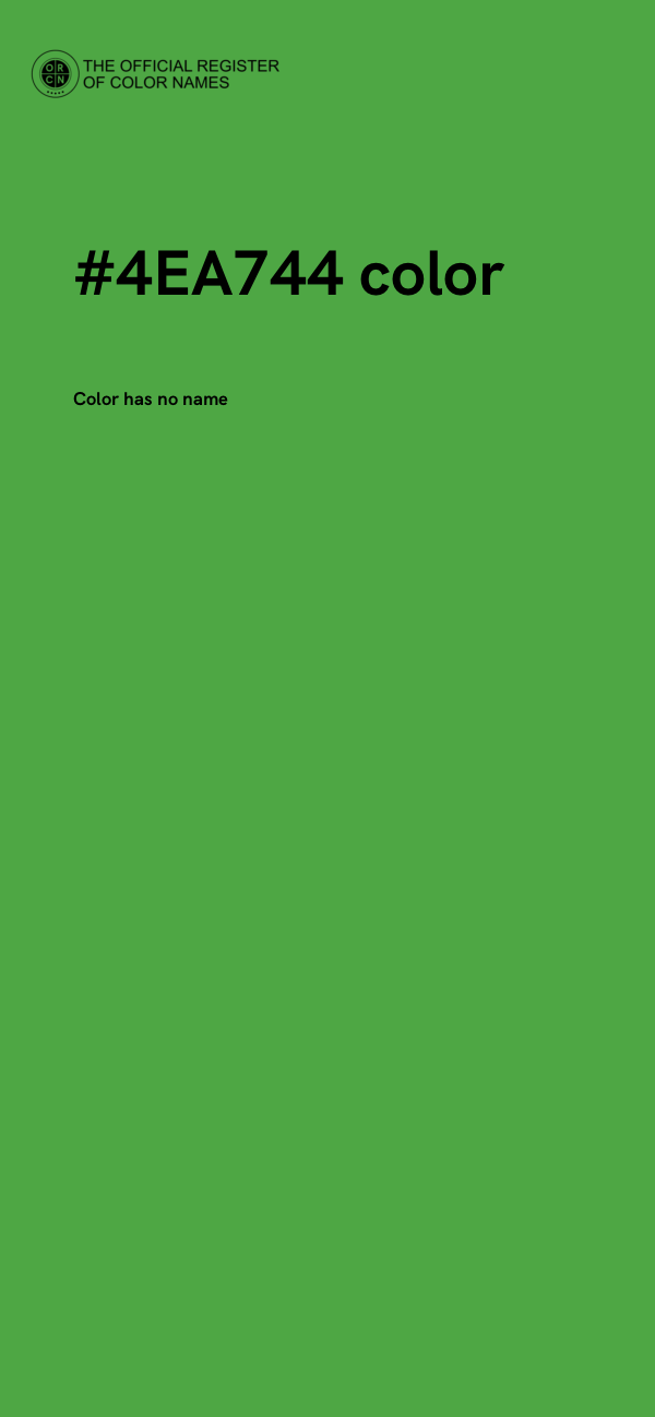 #4EA744 color image