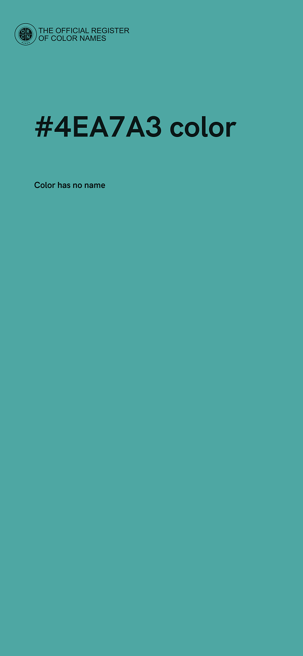 #4EA7A3 color image