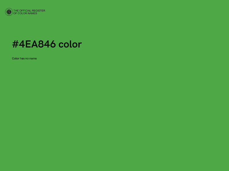 #4EA846 color image