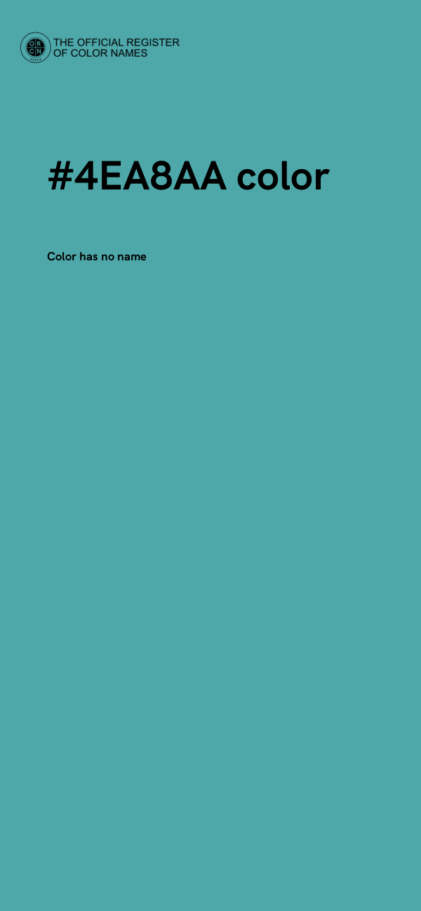 #4EA8AA color image
