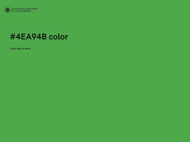 #4EA94B color image