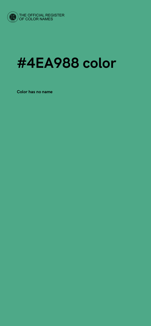#4EA988 color image