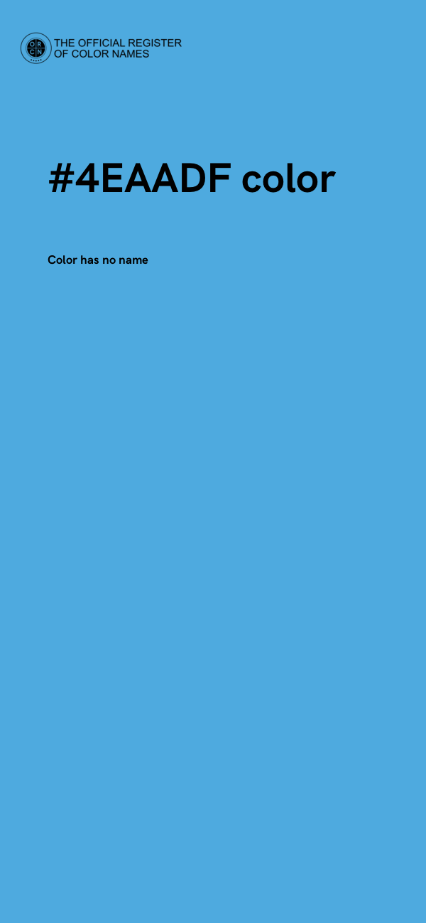 #4EAADF color image