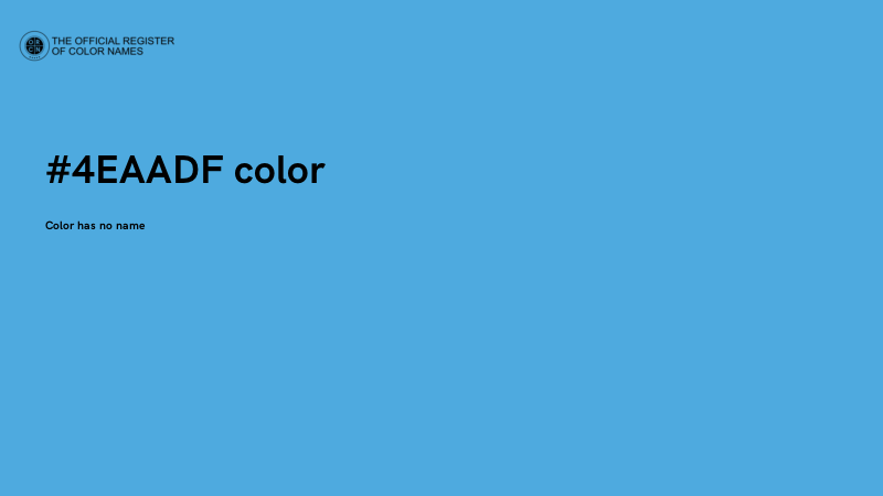 #4EAADF color image