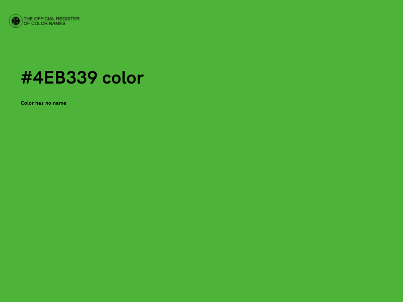 #4EB339 color image
