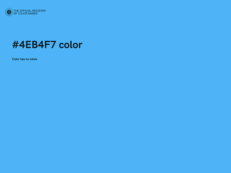 #4EB4F7 color image