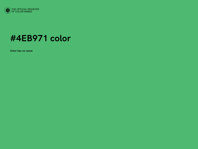 #4EB971 color image