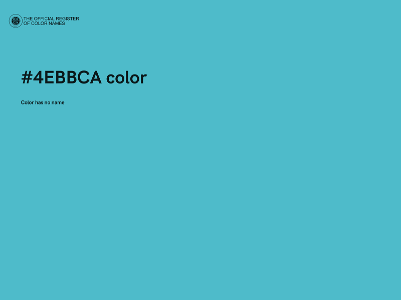 #4EBBCA color image