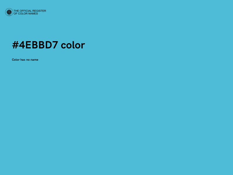 #4EBBD7 color image