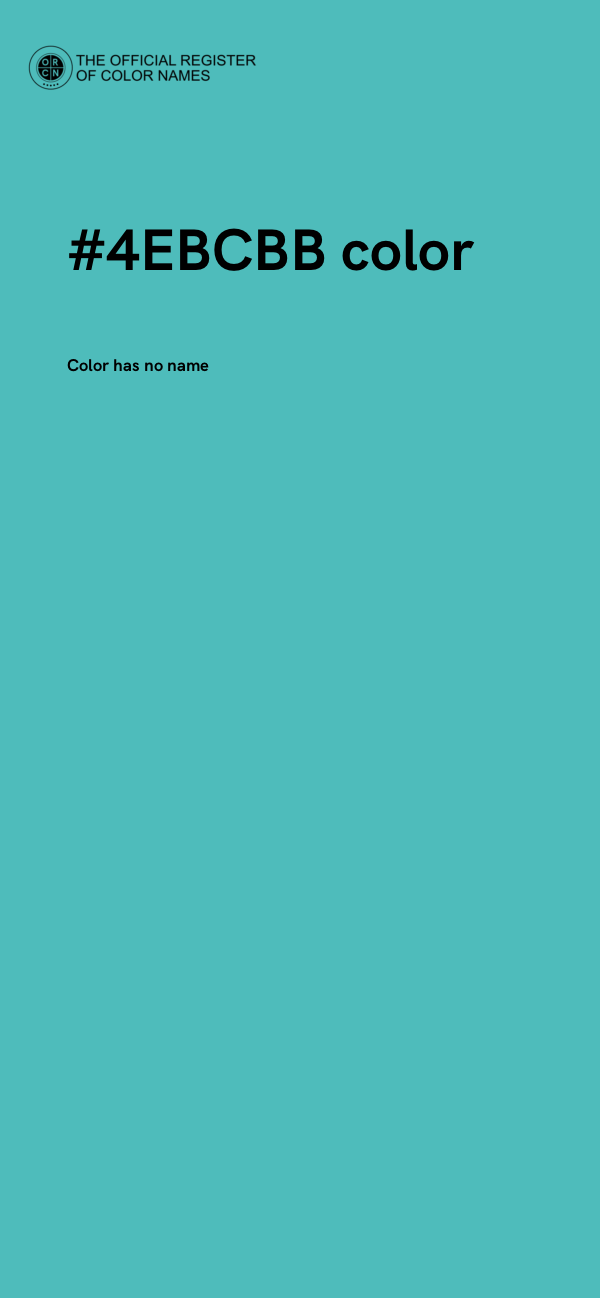 #4EBCBB color image