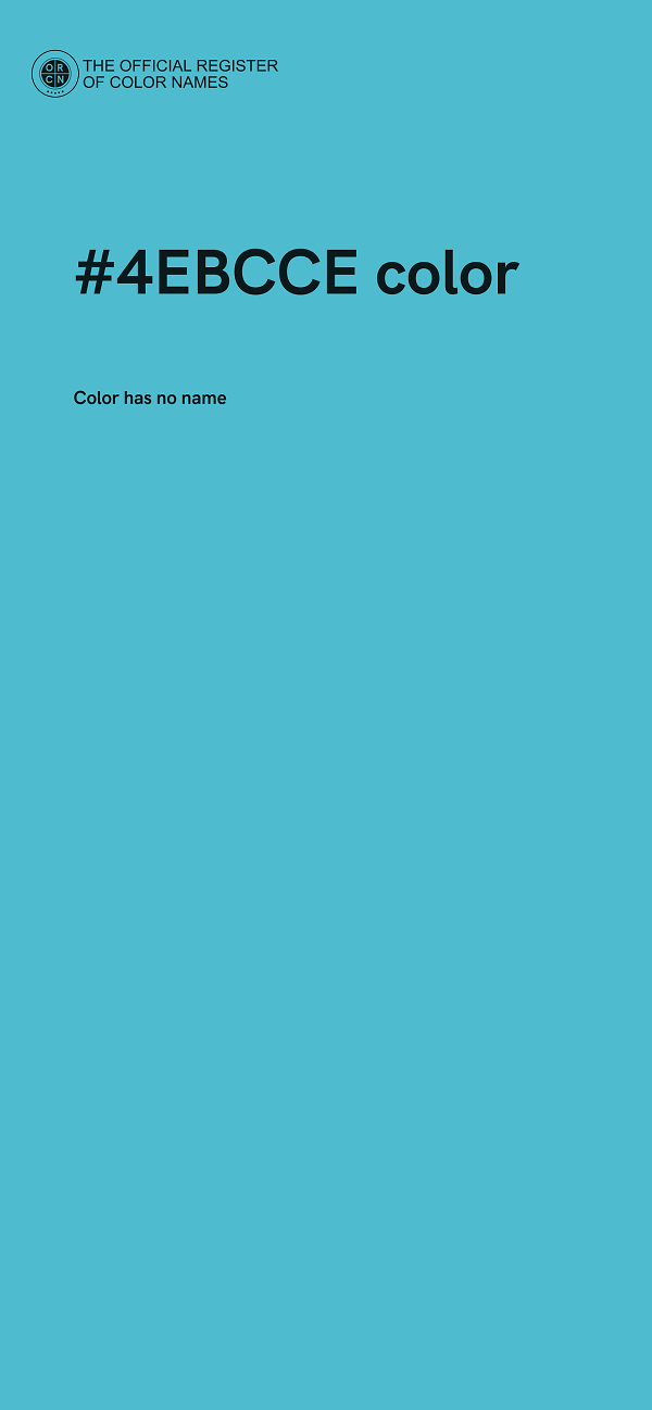 #4EBCCE color image