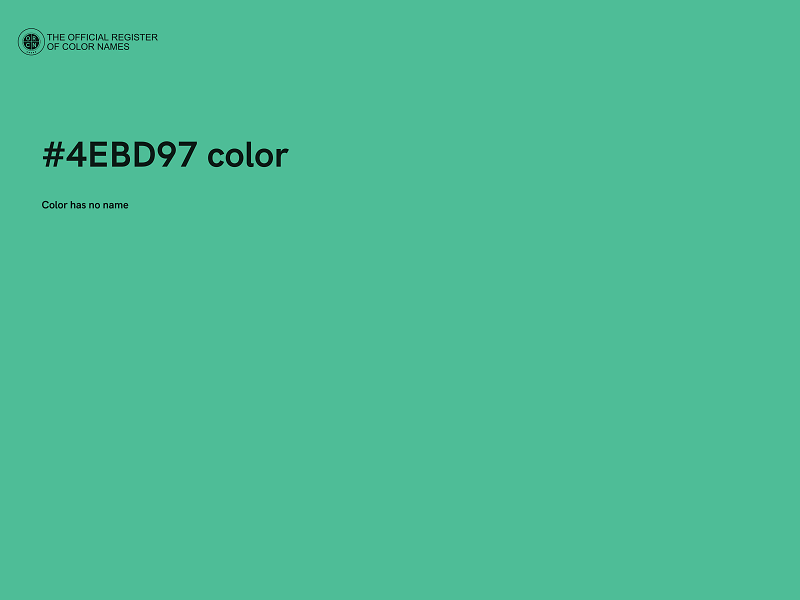 #4EBD97 color image