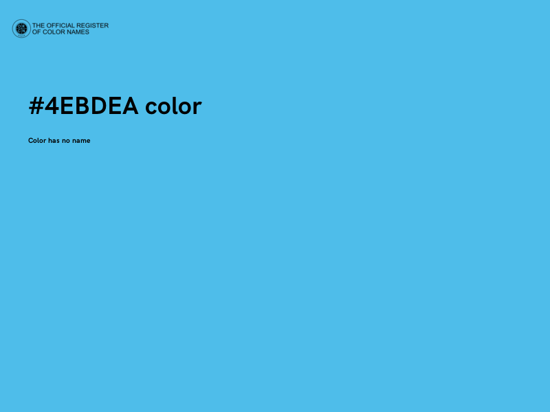 #4EBDEA color image