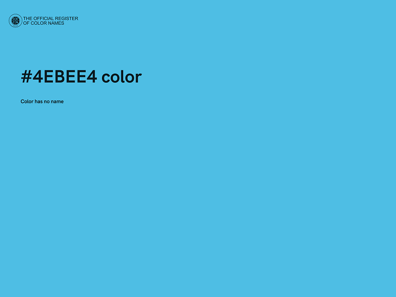 #4EBEE4 color image