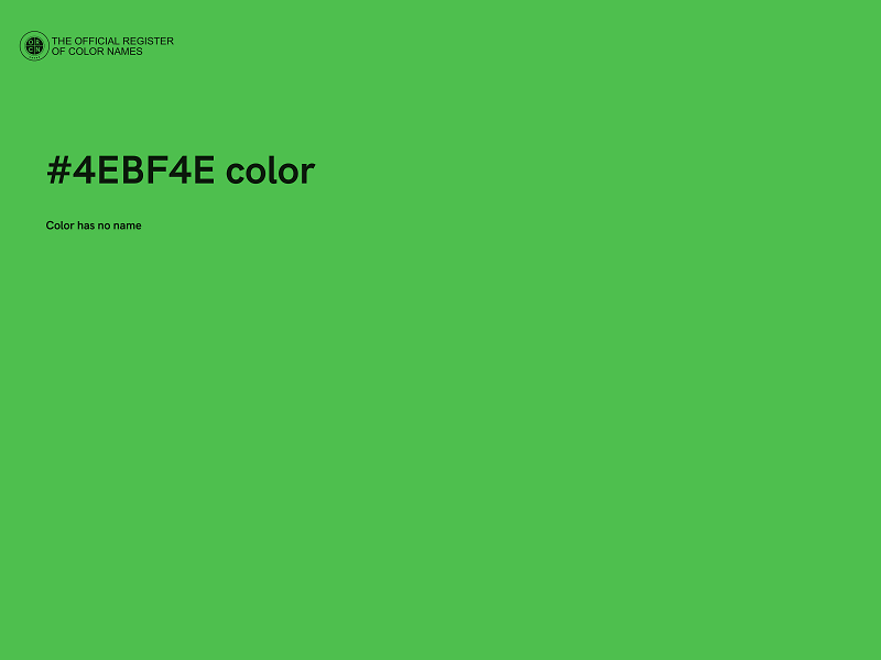 #4EBF4E color image