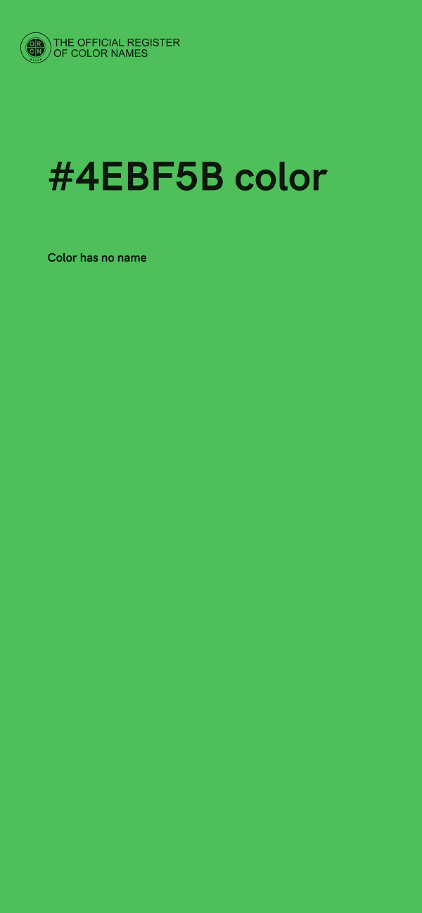#4EBF5B color image