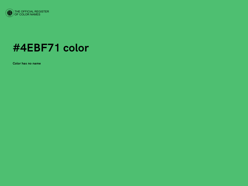 #4EBF71 color image