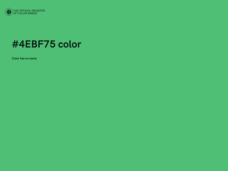 #4EBF75 color image