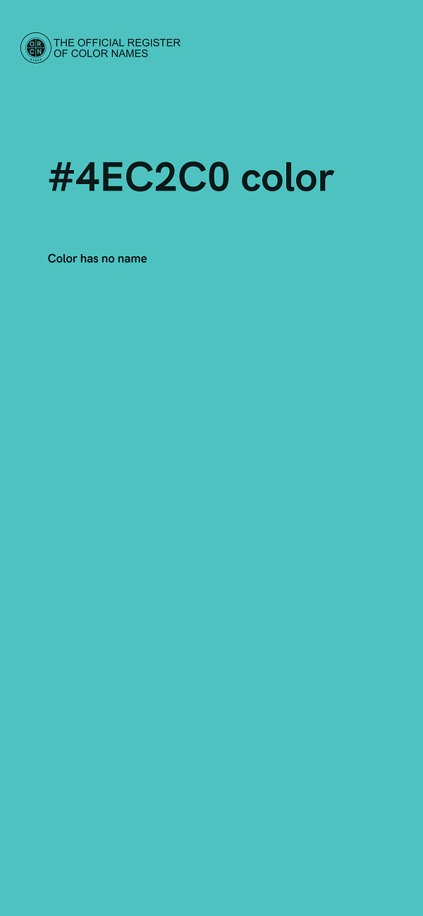 #4EC2C0 color image