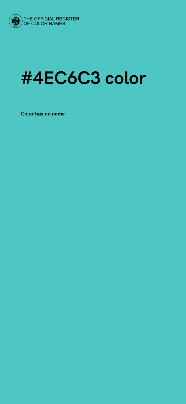 #4EC6C3 color image