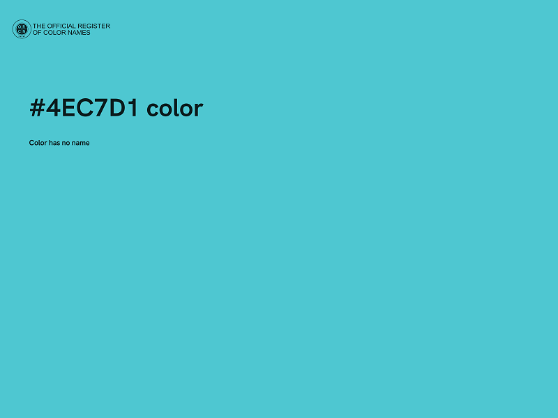 #4EC7D1 color image