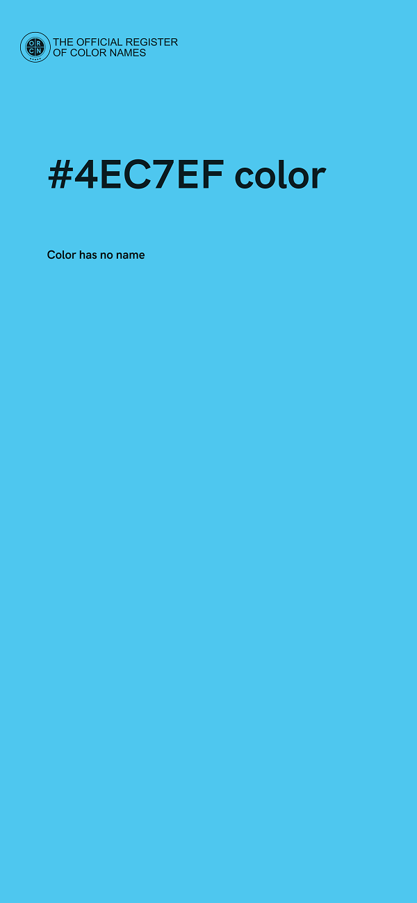 #4EC7EF color image