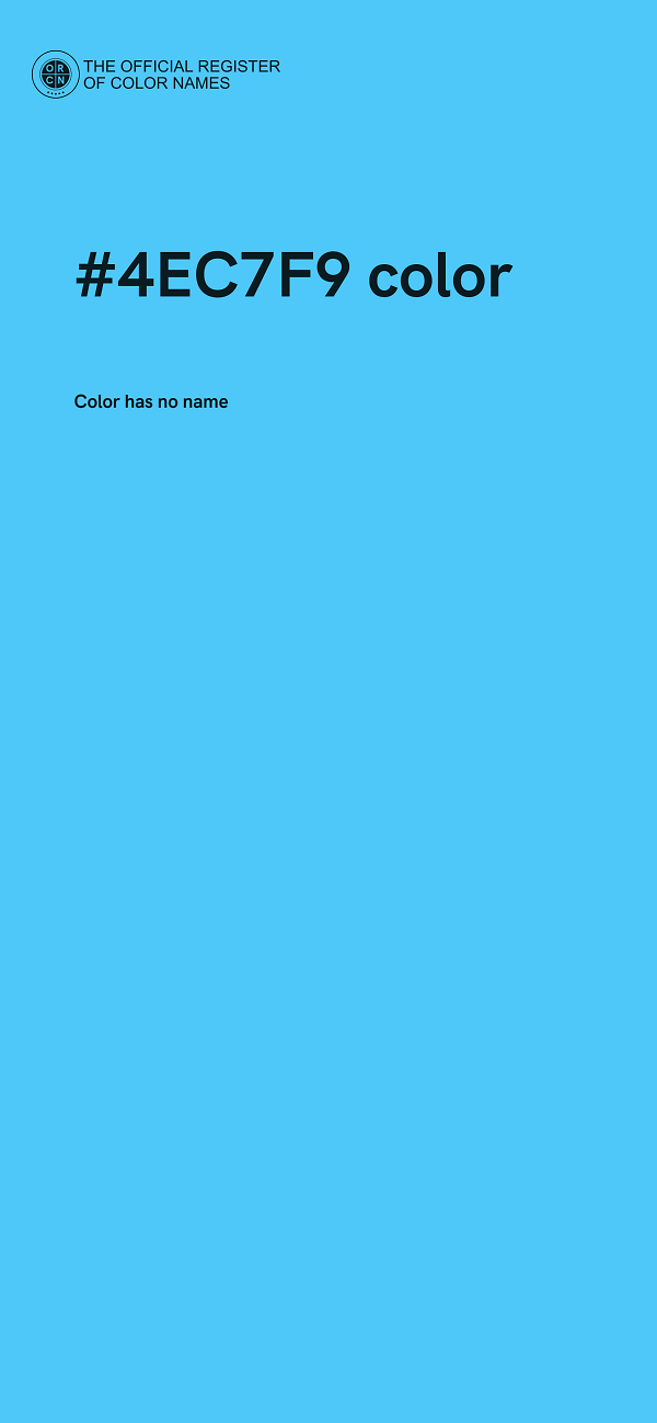 #4EC7F9 color image