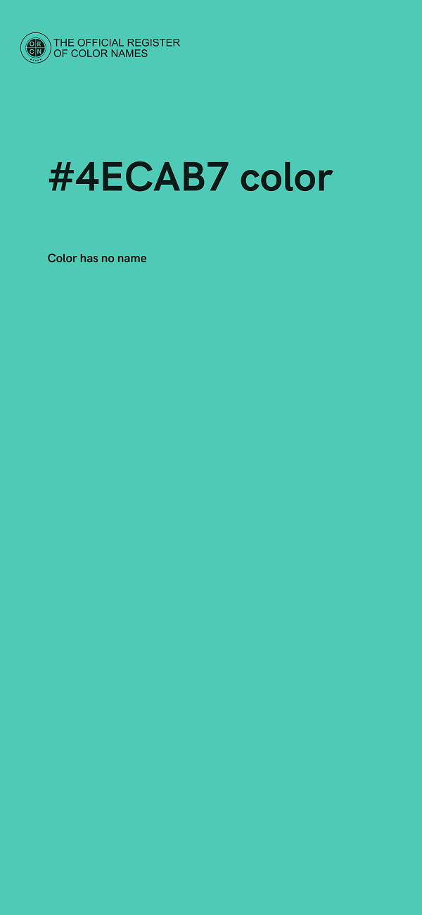 #4ECAB7 color image