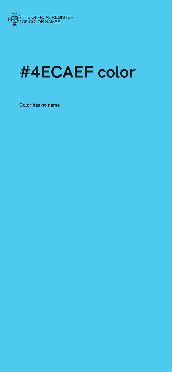 #4ECAEF color image