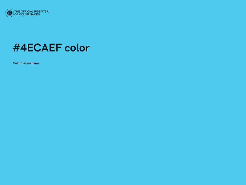#4ECAEF color image