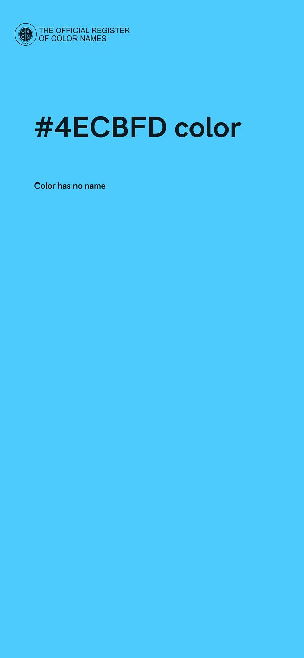 #4ECBFD color image
