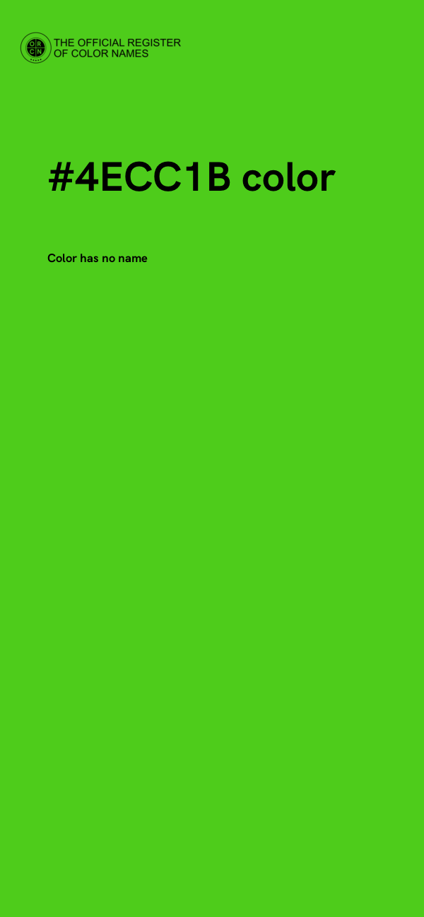 #4ECC1B color image