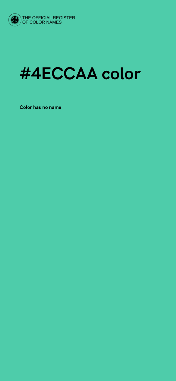 #4ECCAA color image