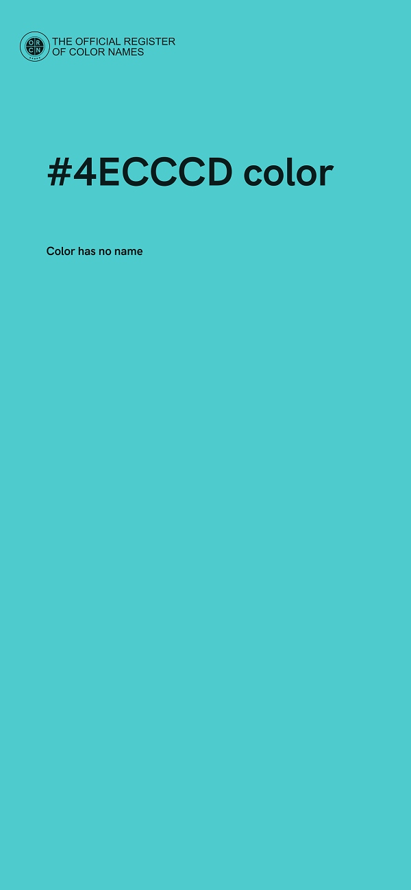 #4ECCCD color image